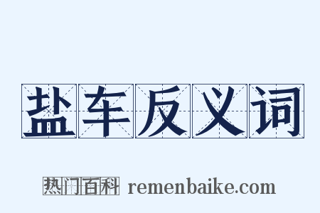 盐车反义词是什么意思的图片